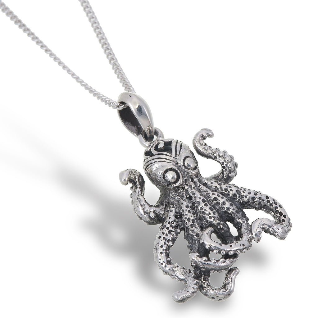 Sterling silver sale octopus necklace