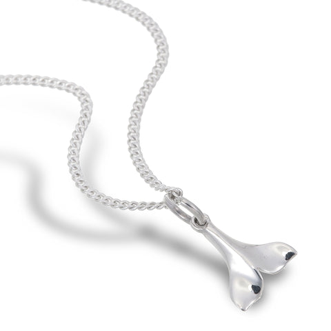 Silver Whale Tail Pendant